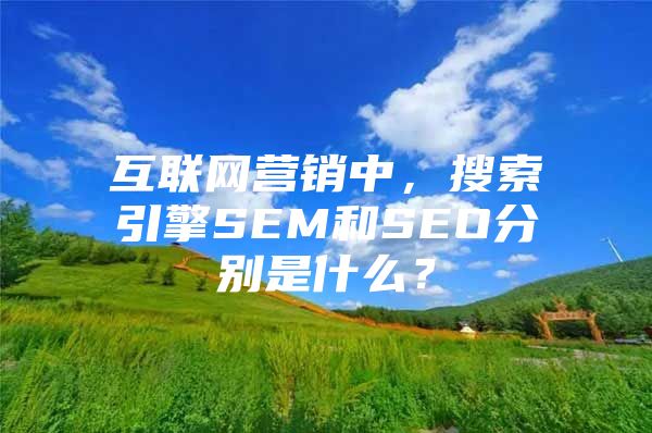 互联网营销中，搜索引擎SEM和SEO分别是什么？