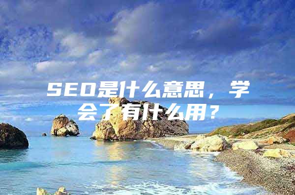 SEO是什么意思，学会了有什么用？