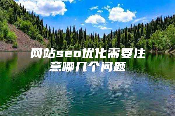 网站seo优化需要注意哪几个问题