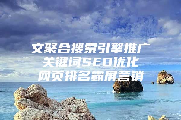 文聚合搜索引擎推广 关键词SEO优化 网页排名霸屏营销