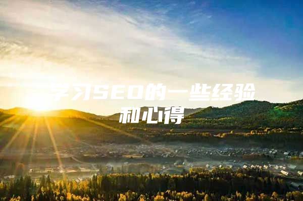 学习SEO的一些经验和心得
