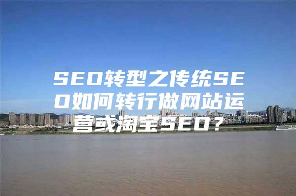 SEO转型之传统SEO如何转行做网站运营或淘宝SEO？