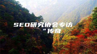 SEO研究协会专访 “传奇