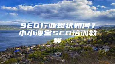 SEO行业现状如何？小小课堂SEO培训教程