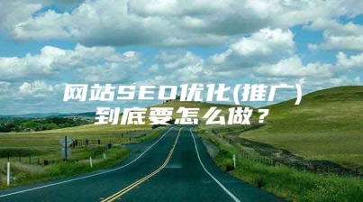 网站SEO优化(推广)到底要怎么做？