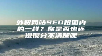 外贸网站SEO跟国内的一样？你是否也还傻傻分不清楚呢