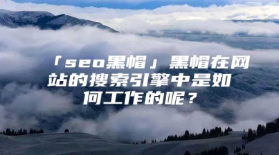 「seo黑帽」黑帽在网站的搜索引擎中是如何工作的呢？
