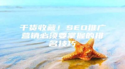 干货收藏！SEO推广营销必须要掌握的排名技巧