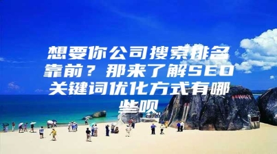 想要你公司搜索排名靠前？那来了解SEO关键词优化方式有哪些呗