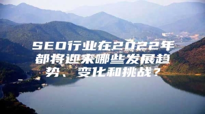 SEO行业在2022年都将迎来哪些发展趋势、变化和挑战？