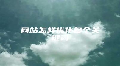 网站怎样优化多个关键词