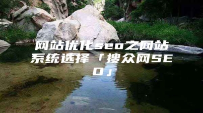 网站优化seo之网站系统选择「搜众网SEO」