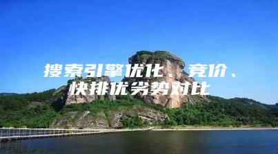 搜索引擎优化、竞价、快排优劣势对比