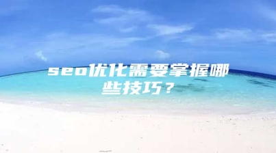 seo优化需要掌握哪些技巧？