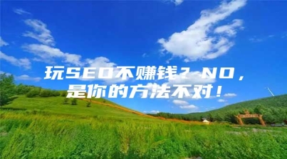 玩SEO不赚钱？NO，是你的方法不对！