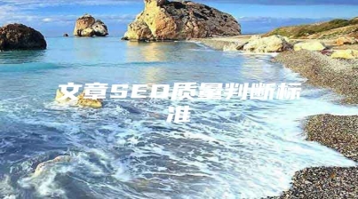 文章SEO质量判断标准