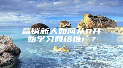营销新人如何从0开始学习网络推广？