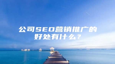 公司SEO营销推广的好处有什么？