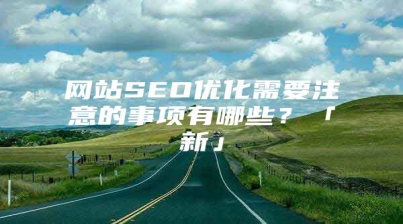 网站SEO优化需要注意的事项有哪些？「新」