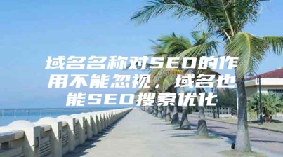 域名名称对SEO的作用不能忽视，域名也能SEO搜索优化