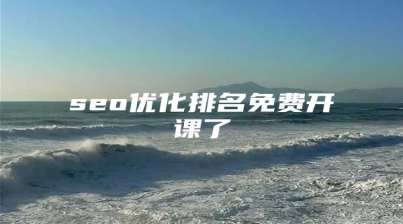 seo优化排名免费开课了