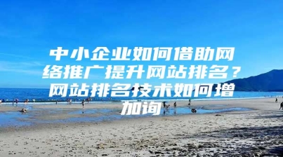 中小企业如何借助网络推广提升网站排名？网站排名技术如何增加询