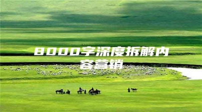 8000字深度拆解内容营销