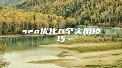 seo优化6个实用技巧