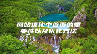 网站优化中首页的重要性以及优化方法