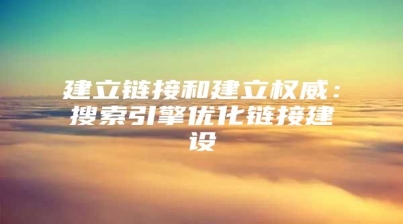 建立链接和建立权威：搜索引擎优化链接建设