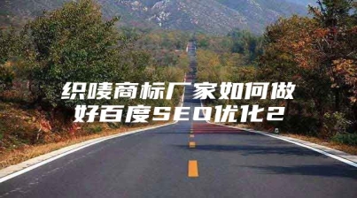 织唛商标厂家如何做好百度SEO优化2