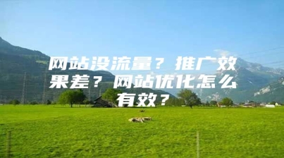 网站没流量？推广效果差？网站优化怎么有效？