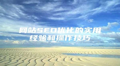 网站SEO优化的实用经验和操作技巧