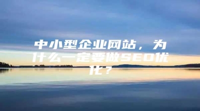 中小型企业网站，为什么一定要做SEO优化？