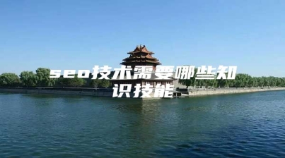 seo技术需要哪些知识技能