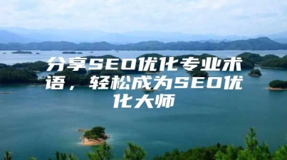 分享SEO优化专业术语，轻松成为SEO优化大师