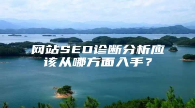 网站SEO诊断分析应该从哪方面入手？