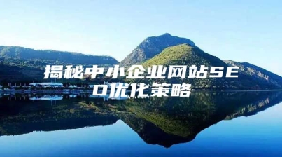 揭秘中小企业网站SEO优化策略