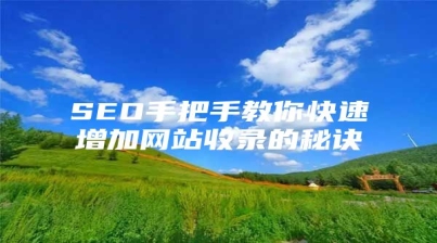 SEO手把手教你快速增加网站收录的秘诀