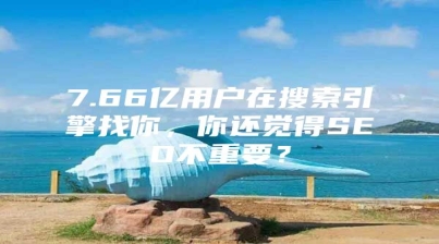 7.66亿用户在搜索引擎找你，你还觉得SEO不重要？