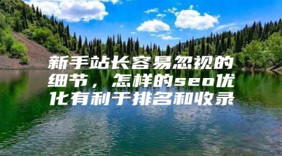 新手站长容易忽视的细节，怎样的seo优化有利于排名和收录