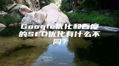 Google优化和百度的SEO优化有什么不同？