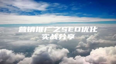 营销推广之SEO优化实战分享