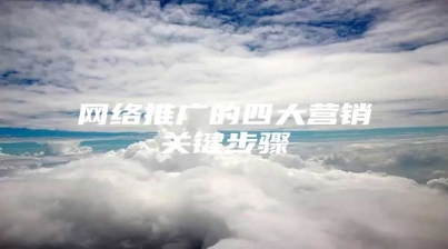 网络推广的四大营销关键步骤
