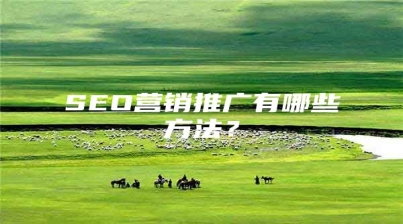SEO营销推广有哪些方法？