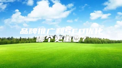 品牌推广和SEO优化哪个更重要？