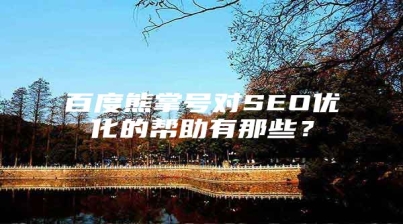 百度熊掌号对SEO优化的帮助有那些？