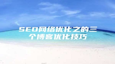 SEO网络优化之的三个博客优化技巧