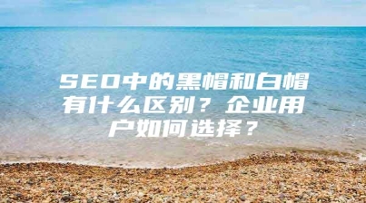 SEO中的黑帽和白帽有什么区别？企业用户如何选择？