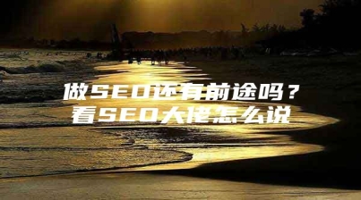 做SEO还有前途吗？看SEO大佬怎么说